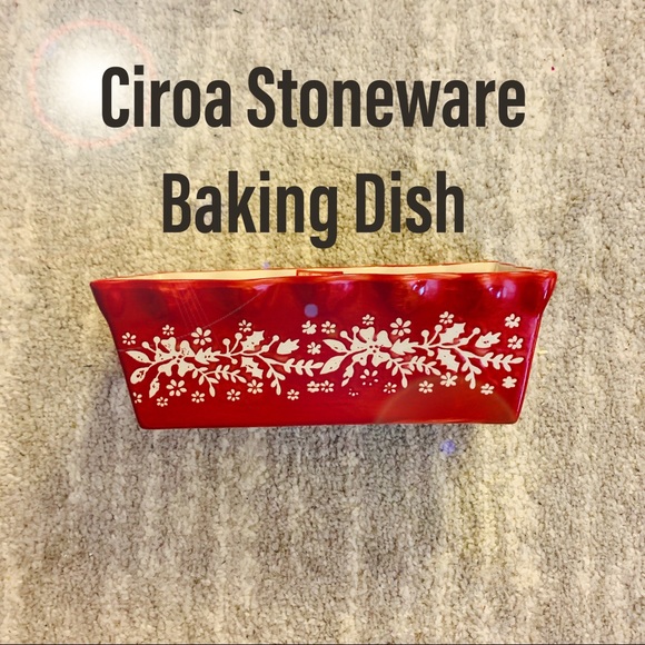 Ciroa Celebrate Christmas Stoneware Baking Dish